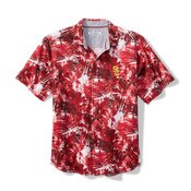 USC Trojans Men's Tommy Bahama Cardinal SC Interlock Sport Electric Blooms Camp Shirt